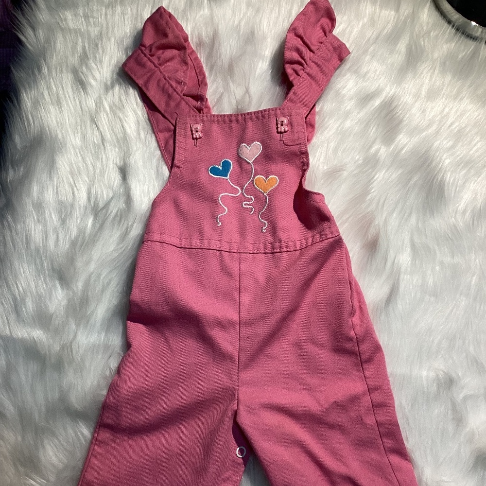 Vintage 1980’s Garanimals Pink Baby Girl Jumper Size 9 Months